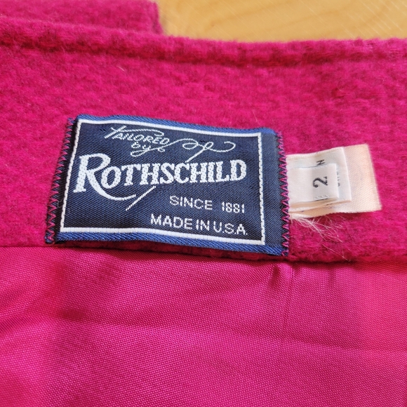 Rothschild Wool Toddler Pea Coat Vintage Pink Size 2T - Picture 4 of 7